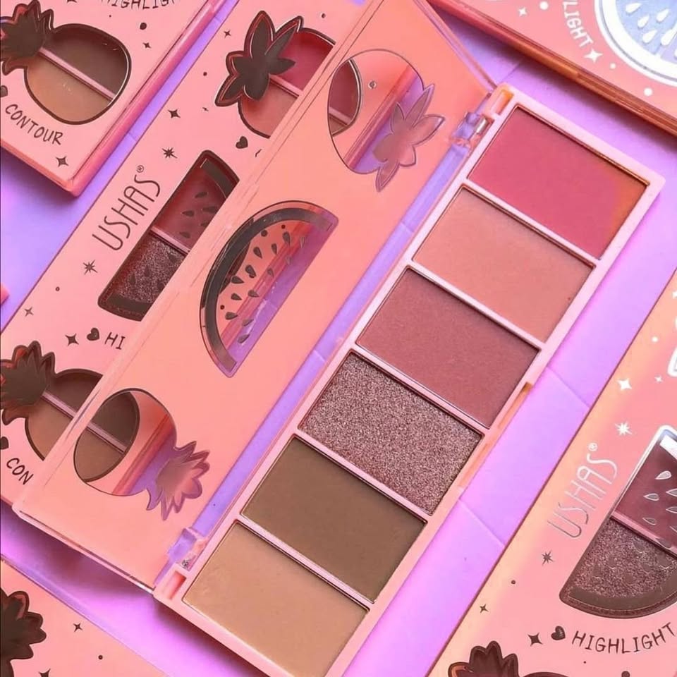 Paleta Ushas con Contornos, Rubores e iluminadores