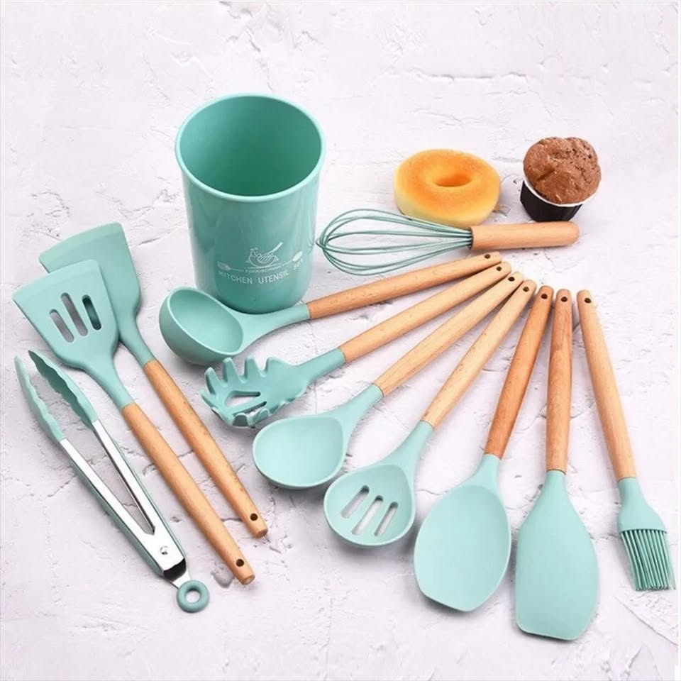 Set Utensilios de cocina en Silicona x12