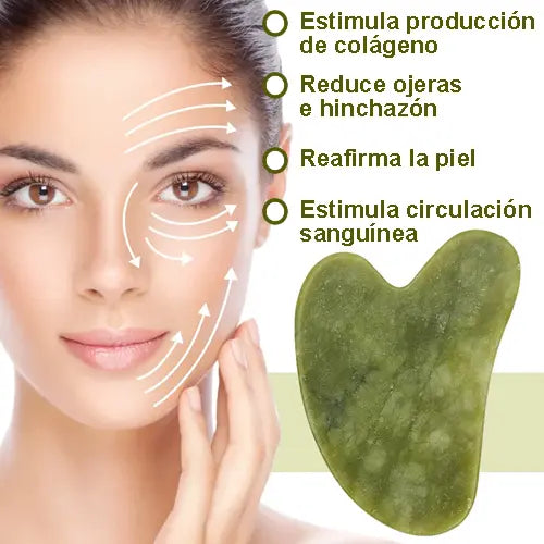 Set de Rodillo + Gua Sha de Jade