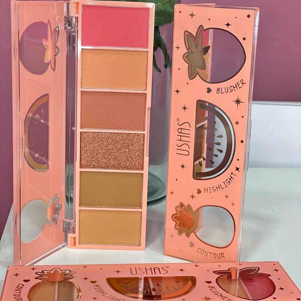 Paleta Ushas con Contornos, Rubores e iluminadores