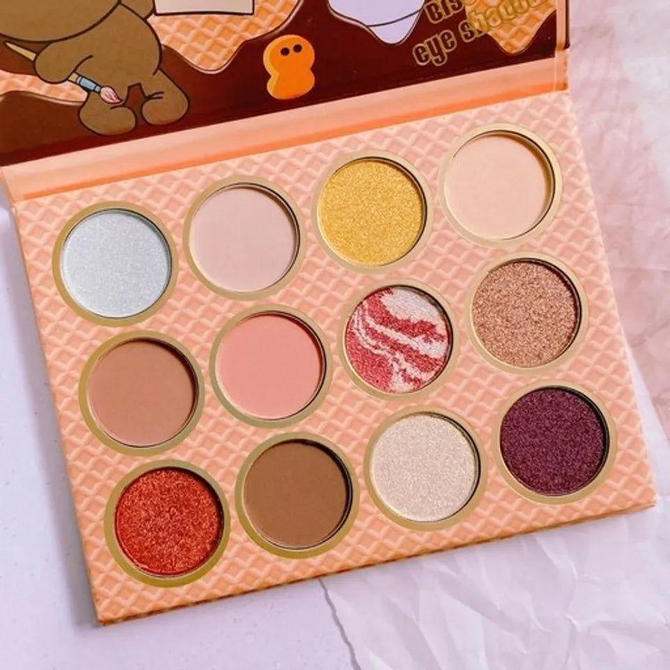 Paleta De Sombras Para Ojos Colorful Rainbow 12 Tonos