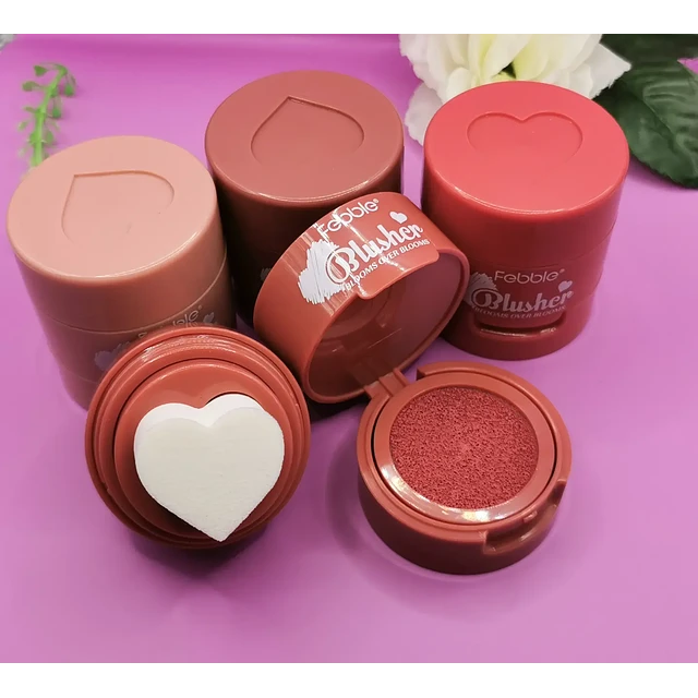 Rubor Liquido Blush Con Esponja Forma Corazon Feeble