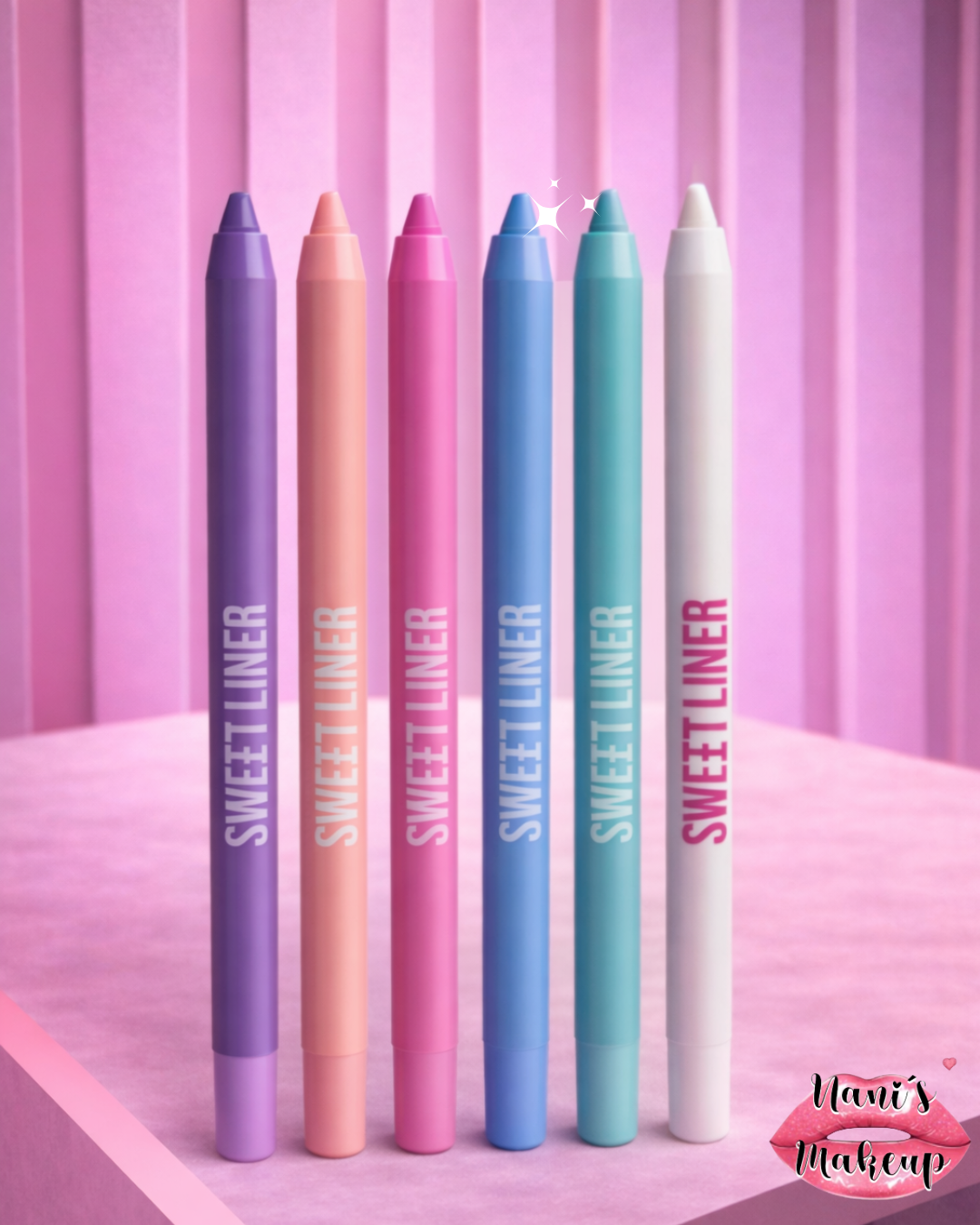 Caja Delineadores Sweet Liner x 6 Tonos Miis Cosmetics