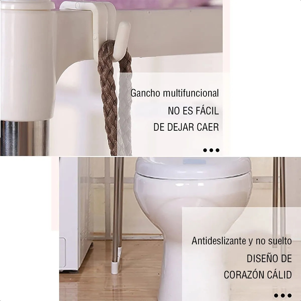 Rack organizador de baño con 3 estantes 🚽