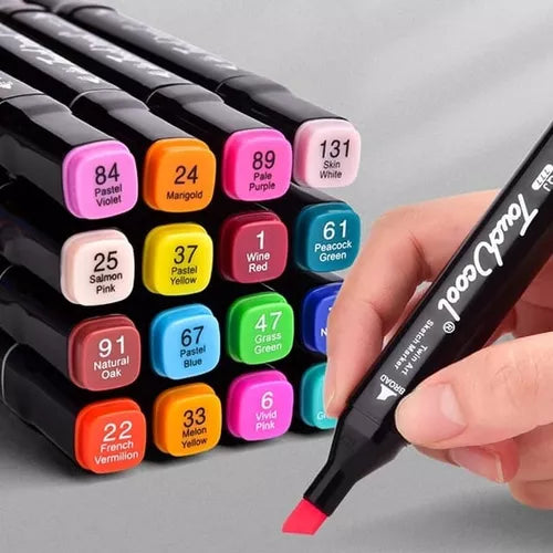Kit de 120 Marcadores Doble Punta