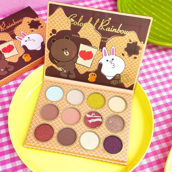 Paleta De Sombras Para Ojos Colorful Rainbow 12 Tonos