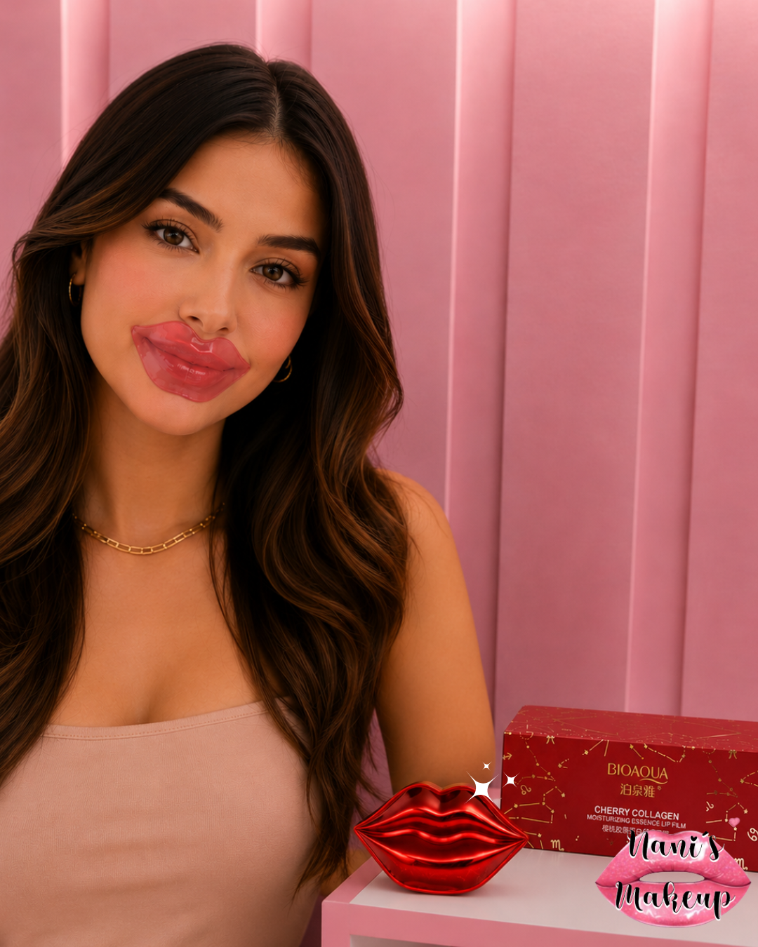 Parches de Colágeno para Labios Cherry Bioaqua 💋🍒