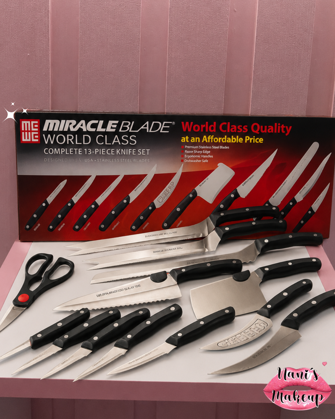 Set De Cuchillos De Acero Inoxidable X13
