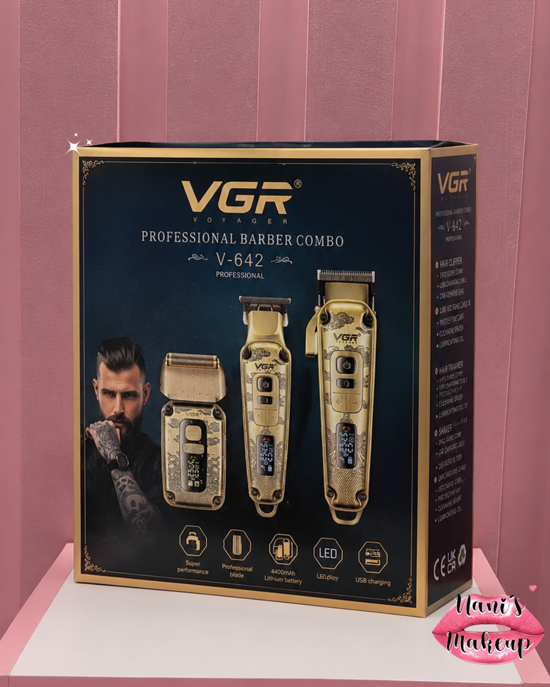 Combo Premium Barbería VGR V-642 Original