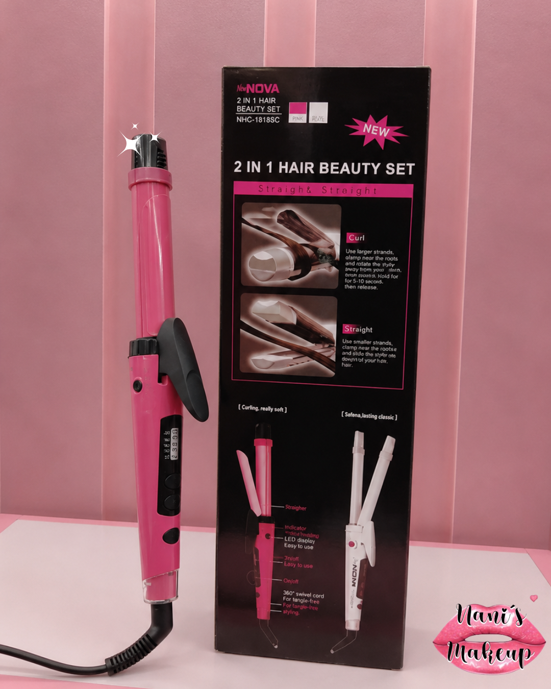 Pinza Plancha 2 en 1 Nova – Alisa y Riza con Estilo Profesional