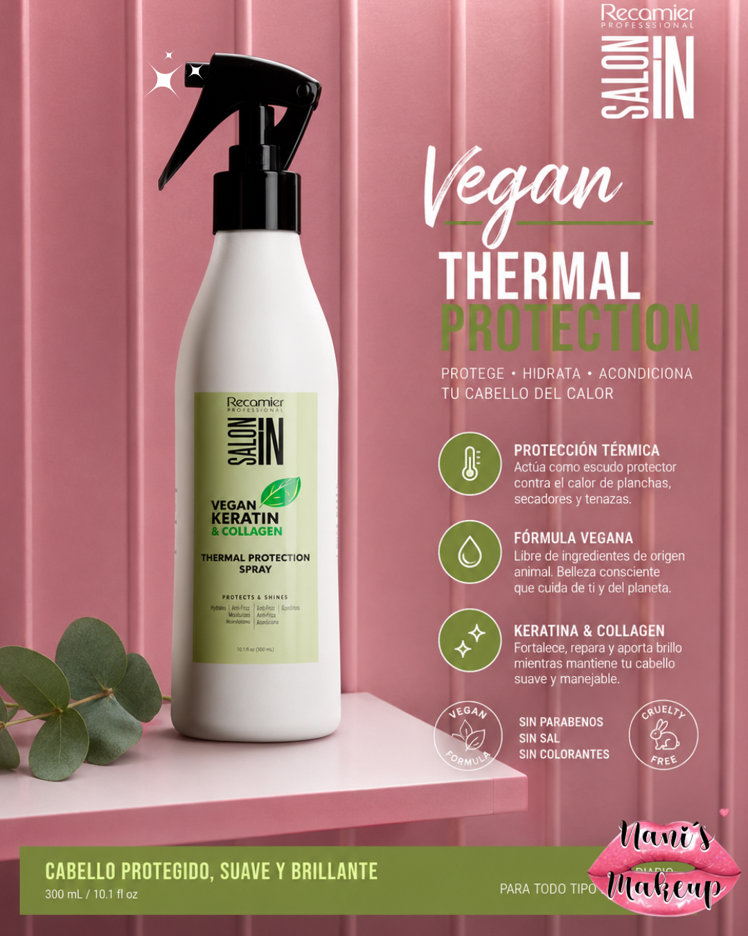 Termoprotector Keratina y Colageno Vegano Recamier