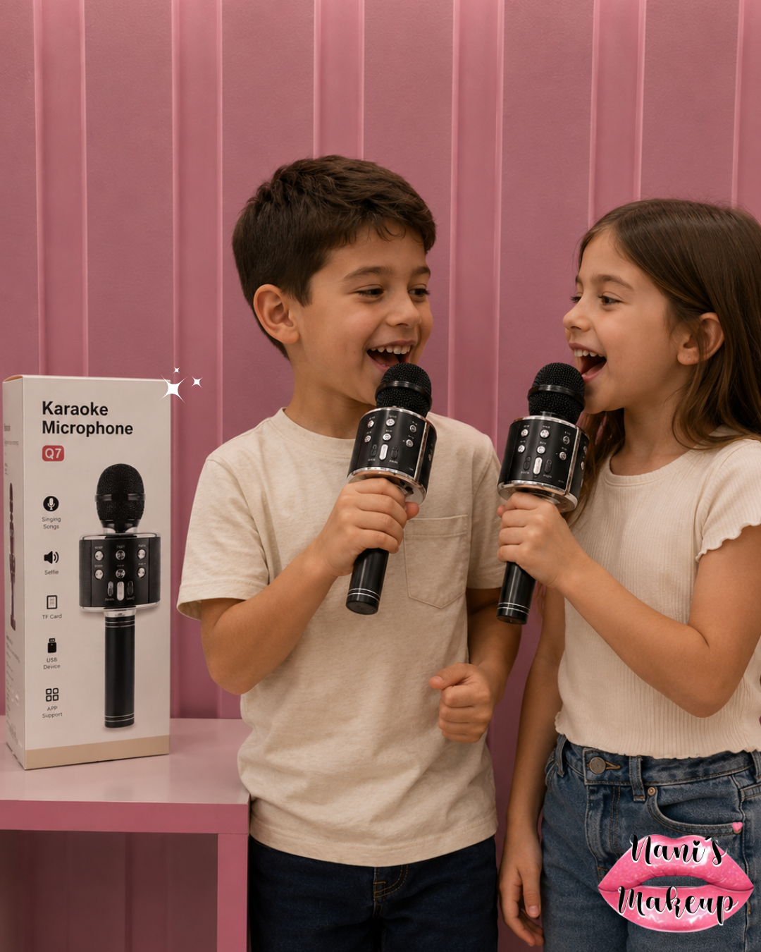 Micrófono con Bocina y Luz para Karaoke