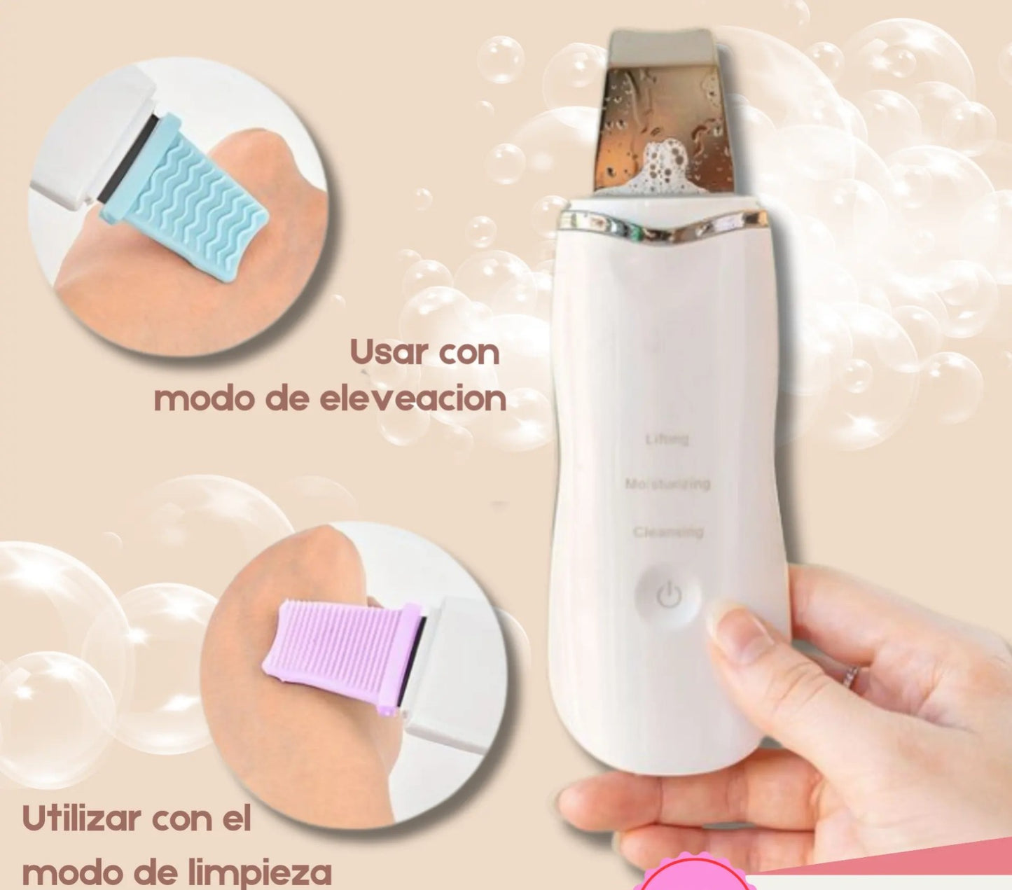 Pala Facial Ultrasónica Peeling para Extracción