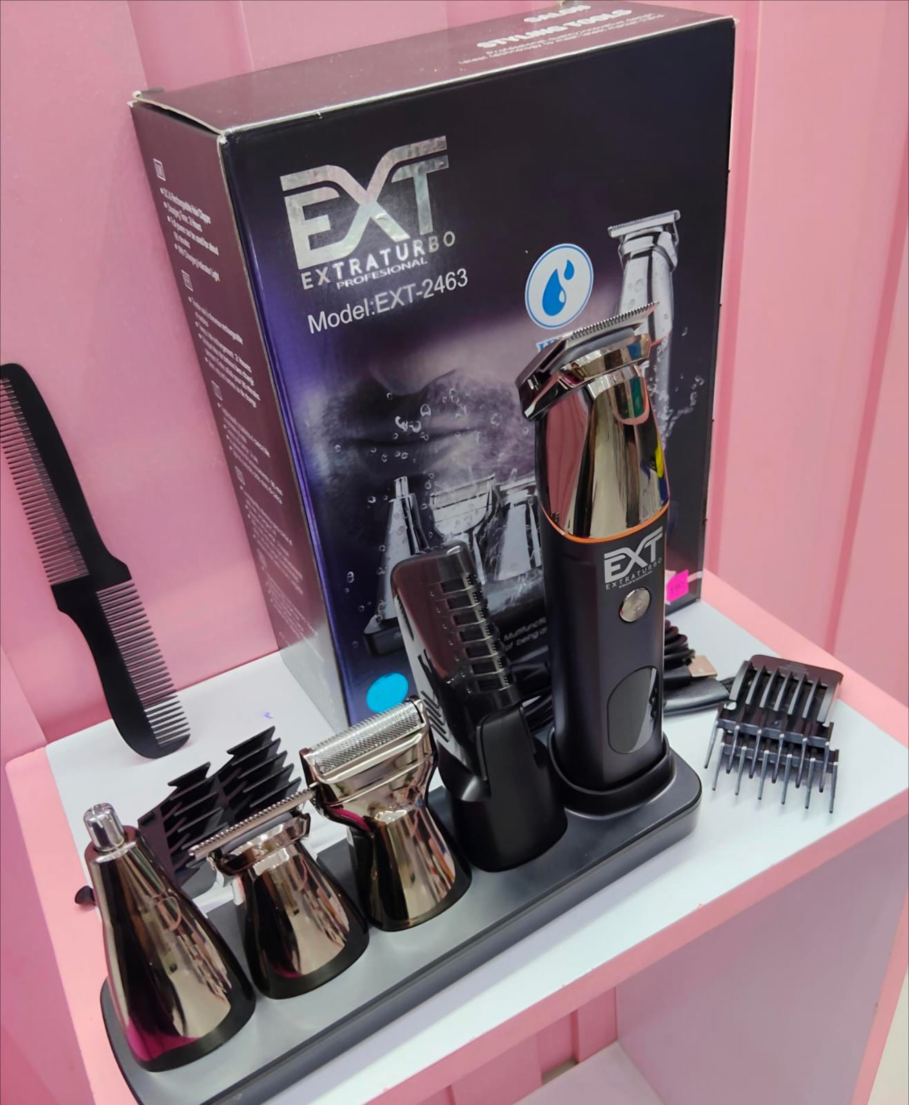 Máquina de Afeitar EXT Extraturbo EXT‑2463 – Profesional, Resistente al Agua IPX6, Original