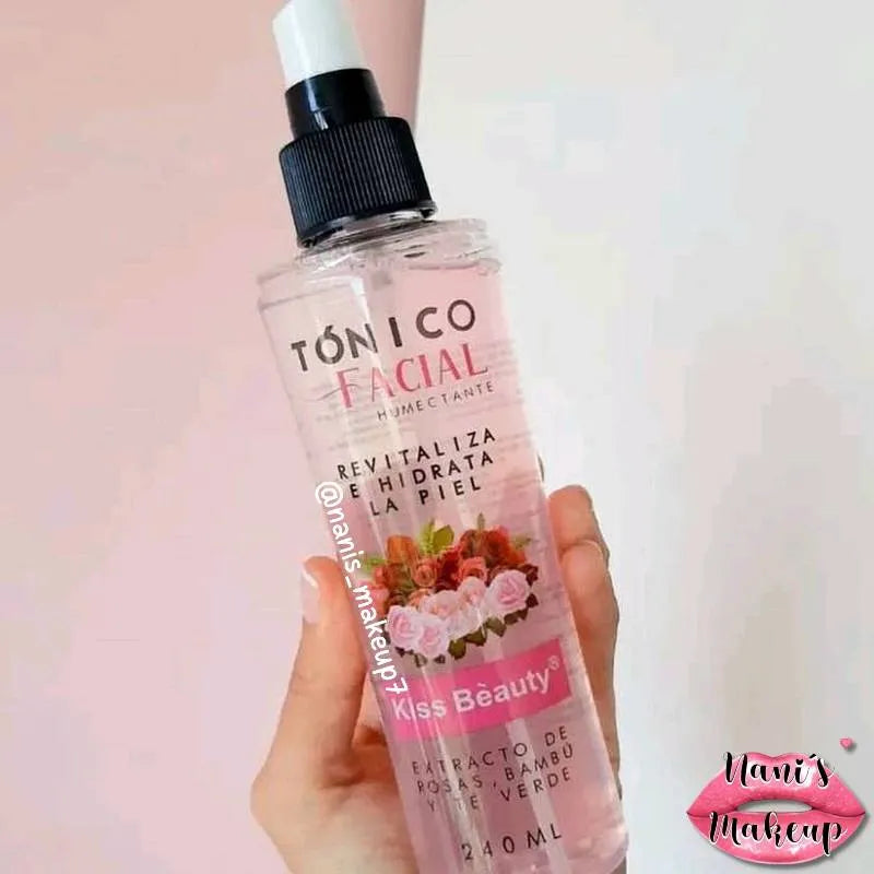 Tónico Facial Rosas, Bambu y Té Verde Kiss Beauty