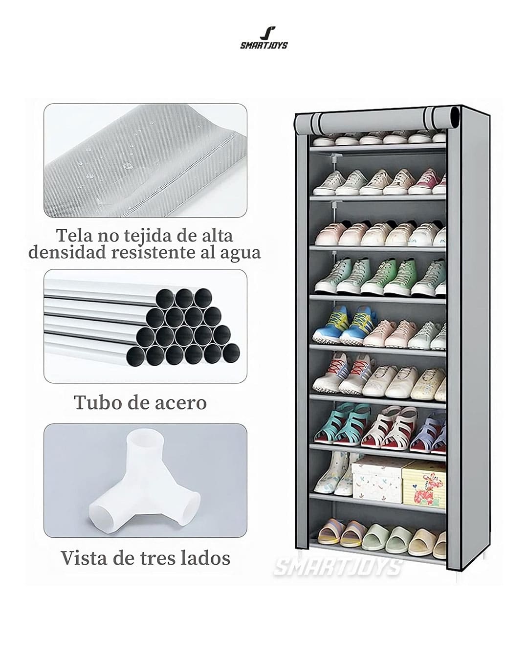 Zapatero Organizador De 10 Niveles Tela