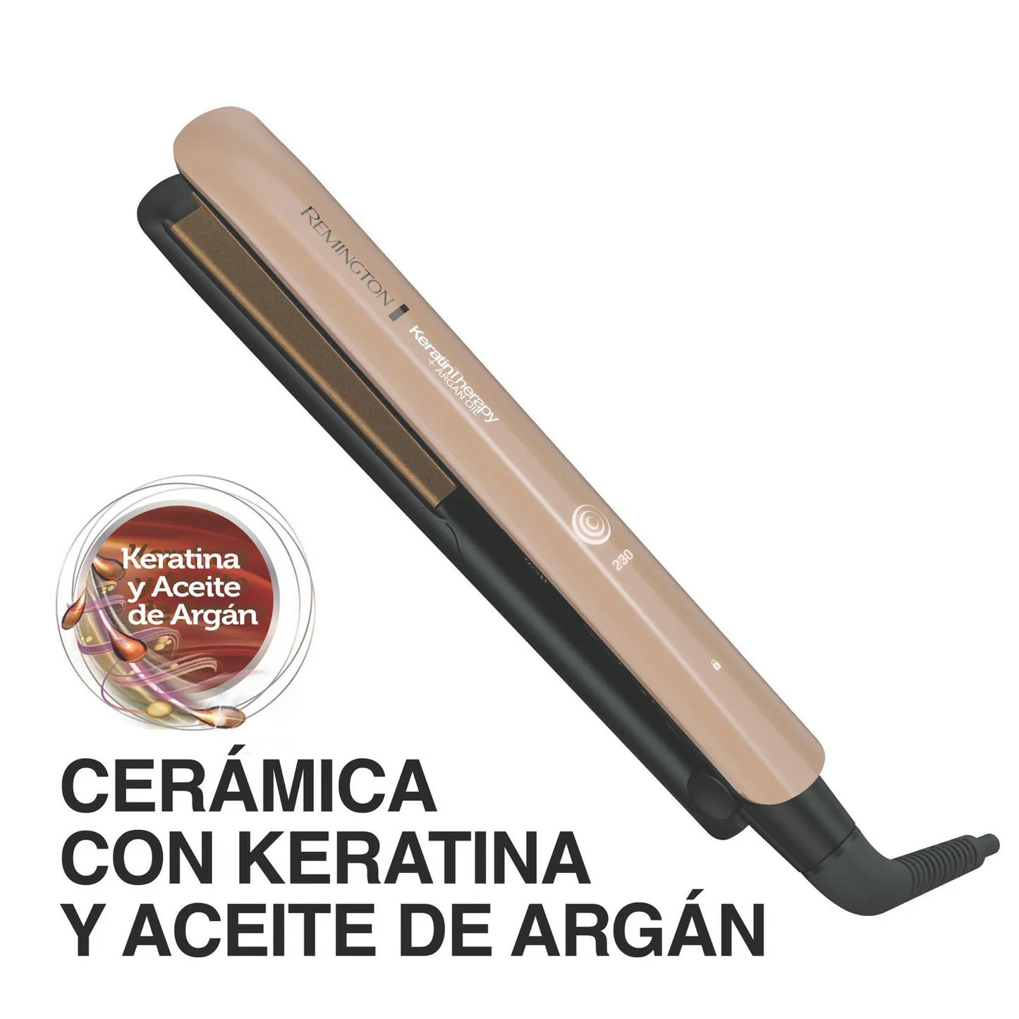Plancha Alisadora Remington Keratina y Aceite de Argán ORIGINAL