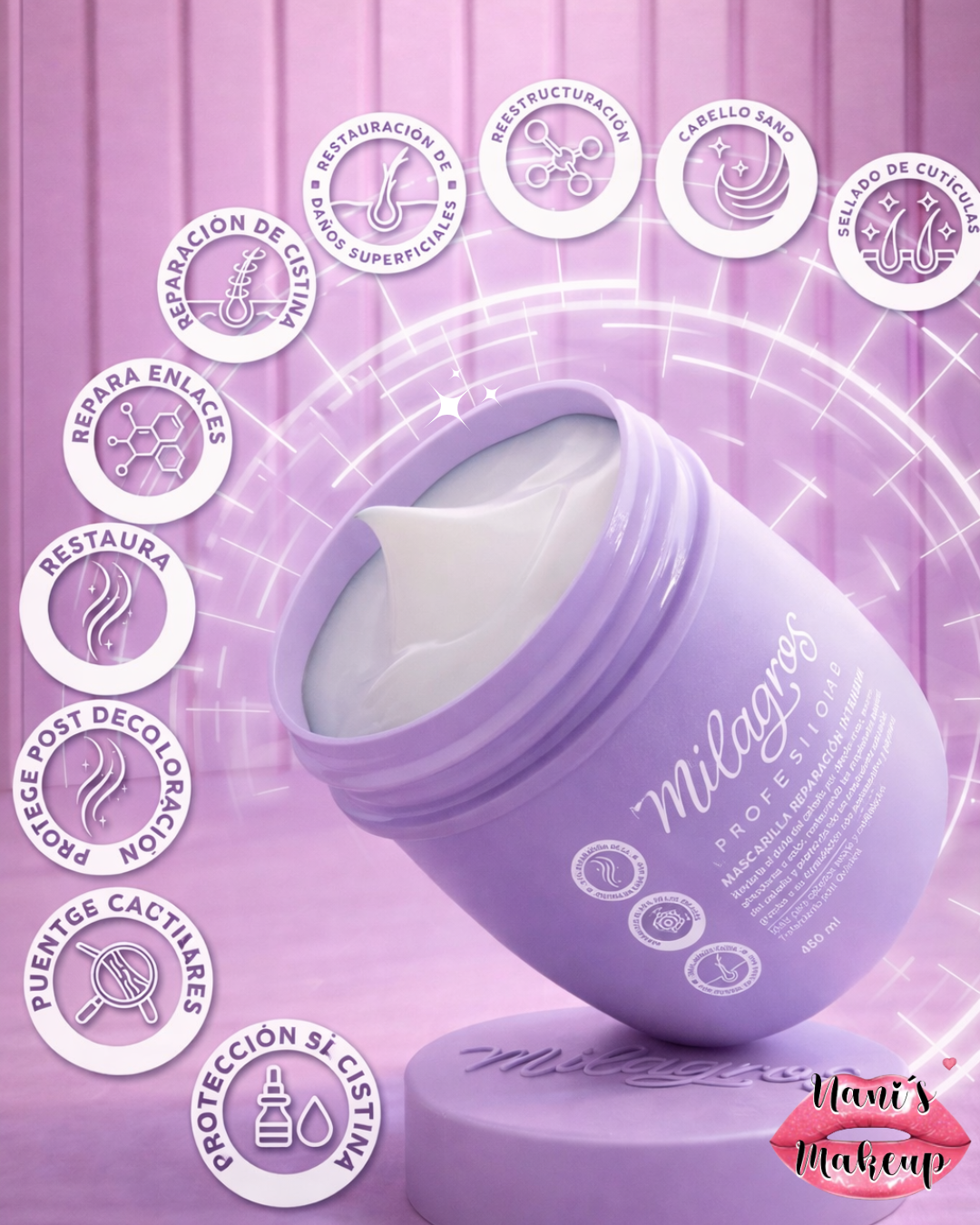Tratamiento Capilar Milagros Professional – Reparación Intensiva (450 ml)