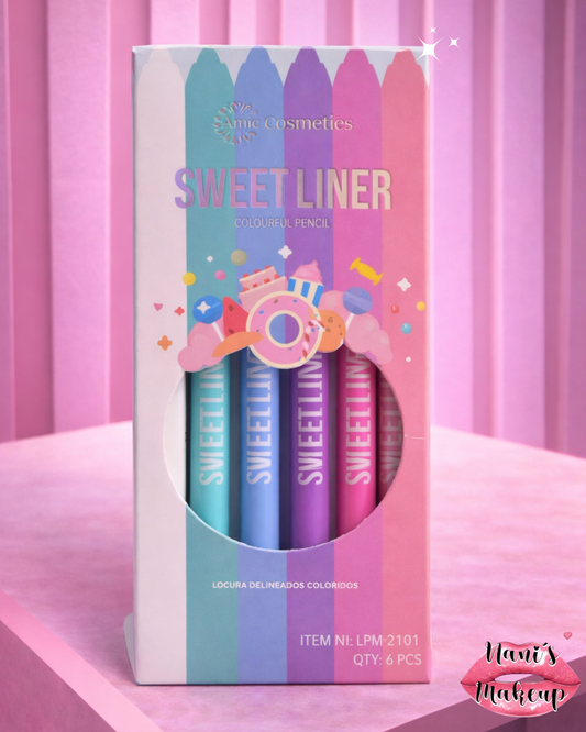 Caja Delineadores Sweet Liner x 6 Tonos Miis Cosmetics