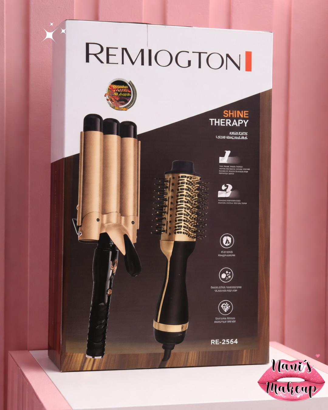 Combo Keratina Cepillo Secador + Rizadora Ondas de Sirena