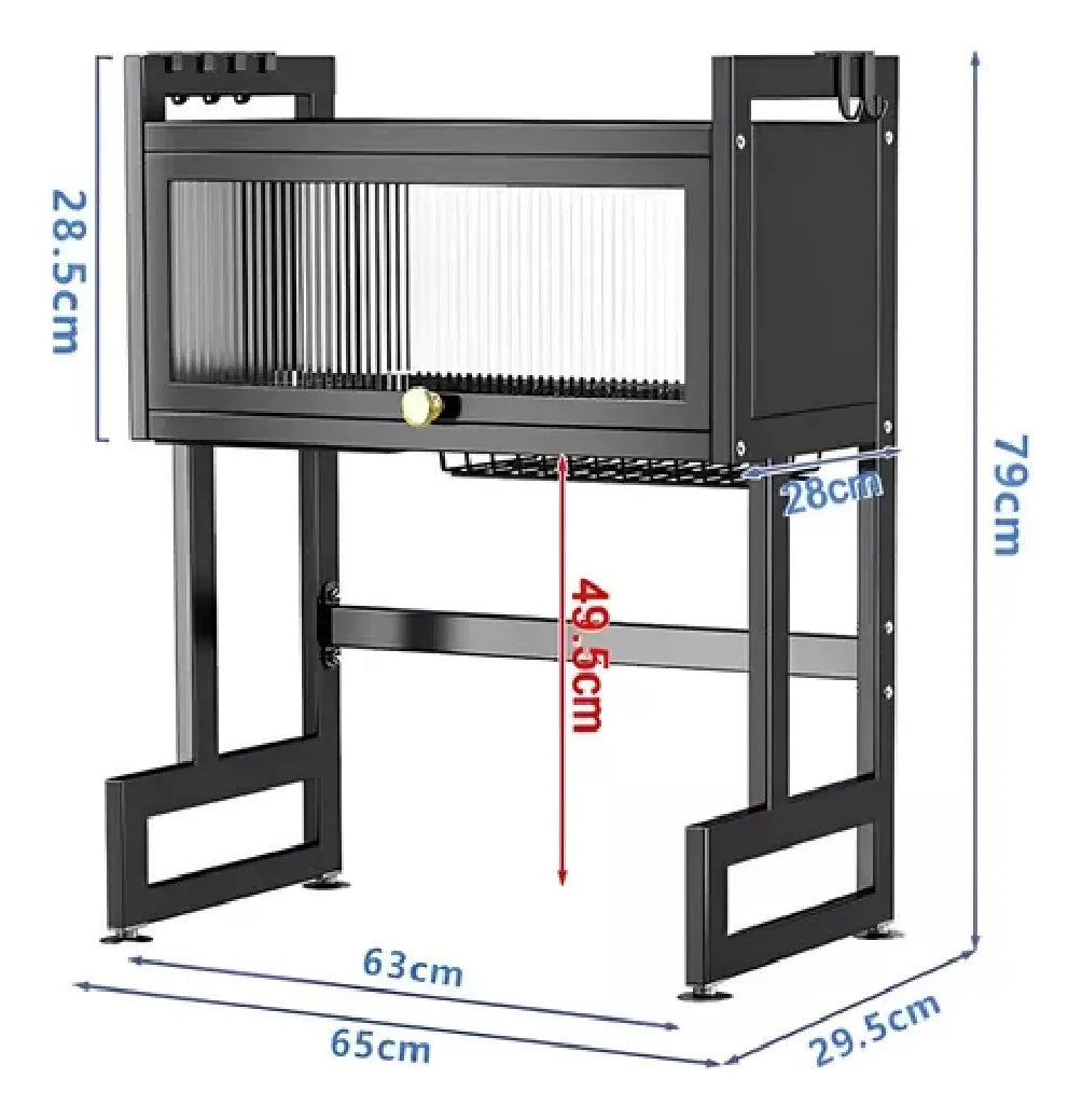 Organizador De Loza Con Tapa de Lujo 65cm