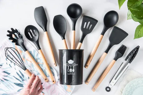 Set Utensilios de cocina en Silicona x12