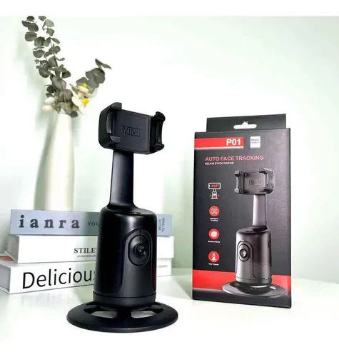 Trípode inteligente para celular con soporte y seguimiento automático 360°: