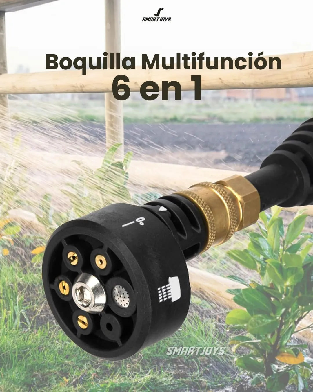Hidrolavadora Inalámbrica 2 Baterías 48V + Boquilla 6 en 1