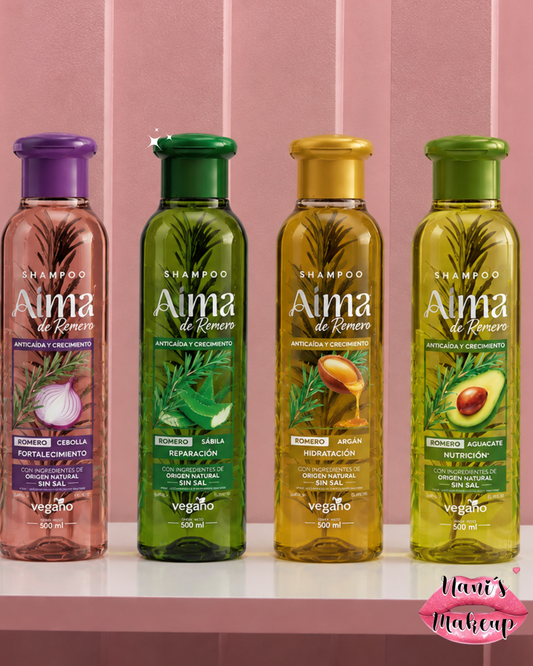 Shampoo Alma de Romero | Cebolla, Aceite de Argán, Sábila y Aguacate