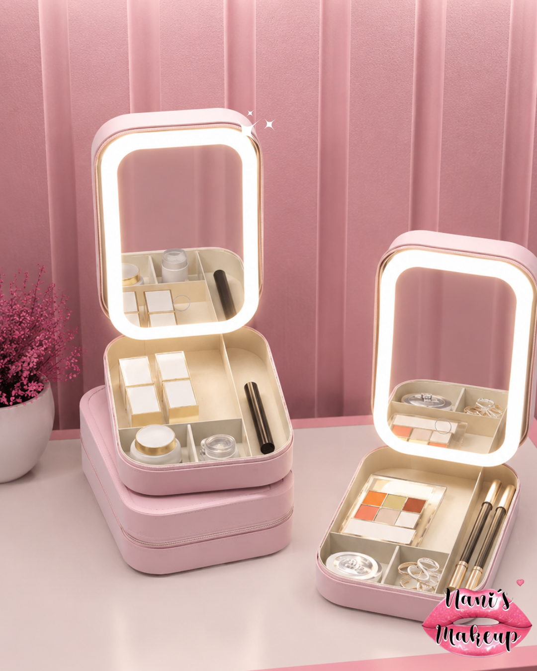 Espejo LED Porta Maquillaje Vanity BOX
