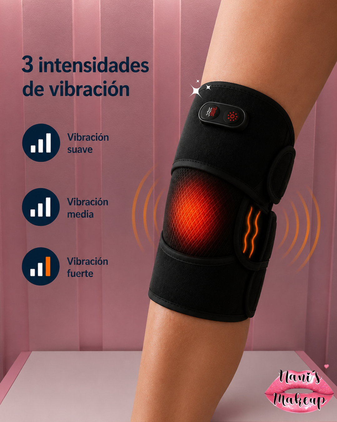 Rodillera Masajeador Eléctrico con vibración y calor para el dolor