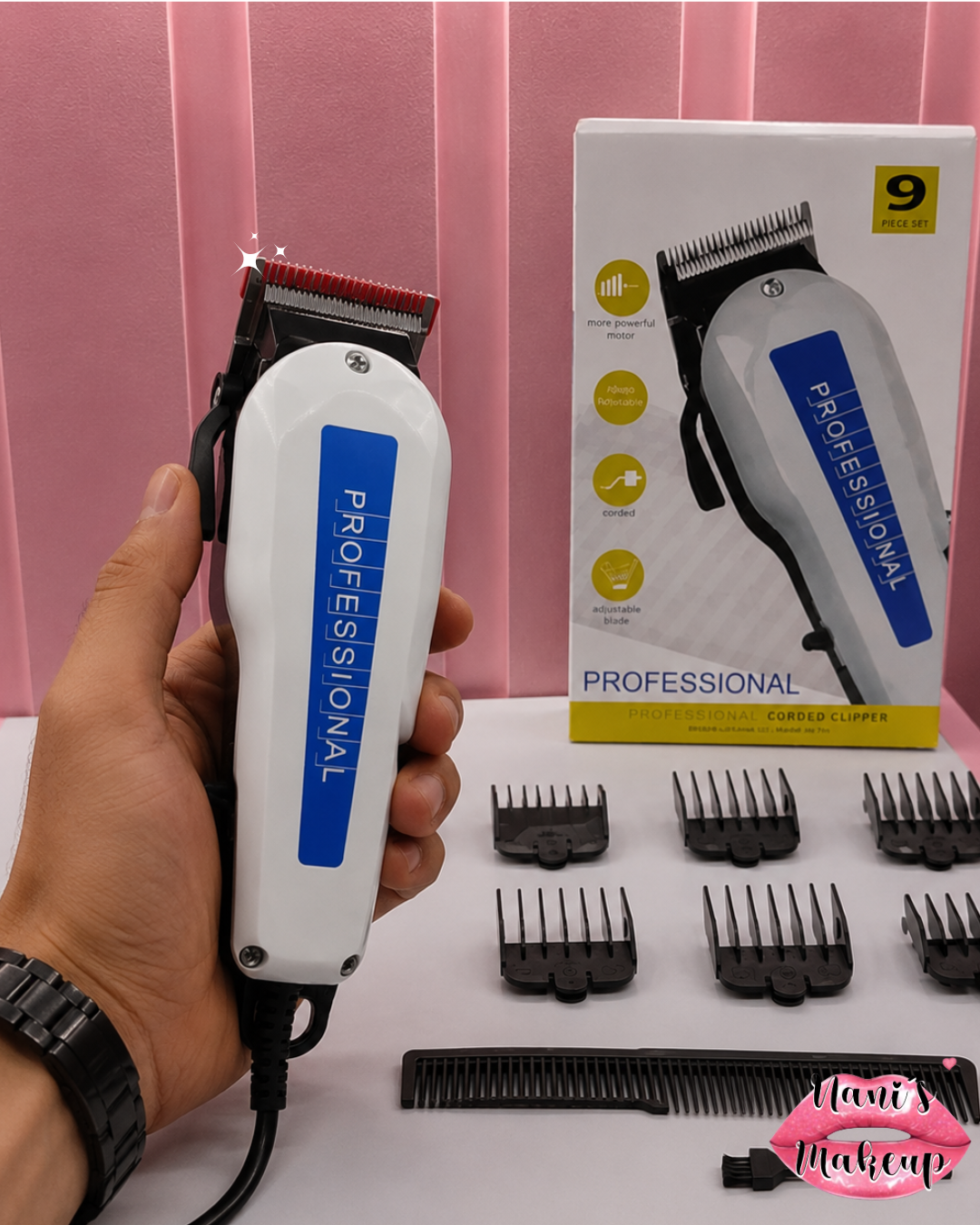 Máquina de Peluquería Profesional 9 Piezas ✨