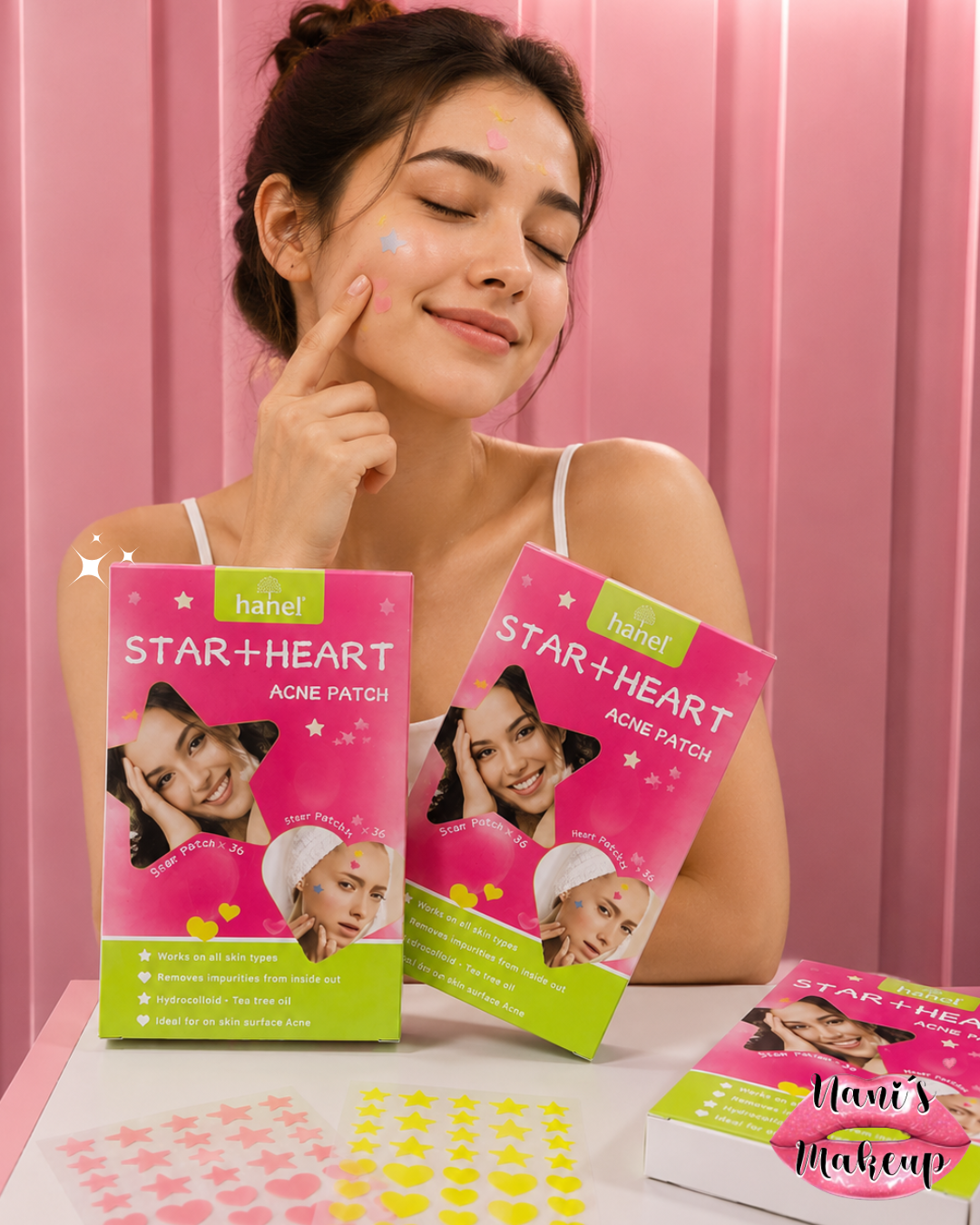Parches Antiacné Star + Heart Hanel