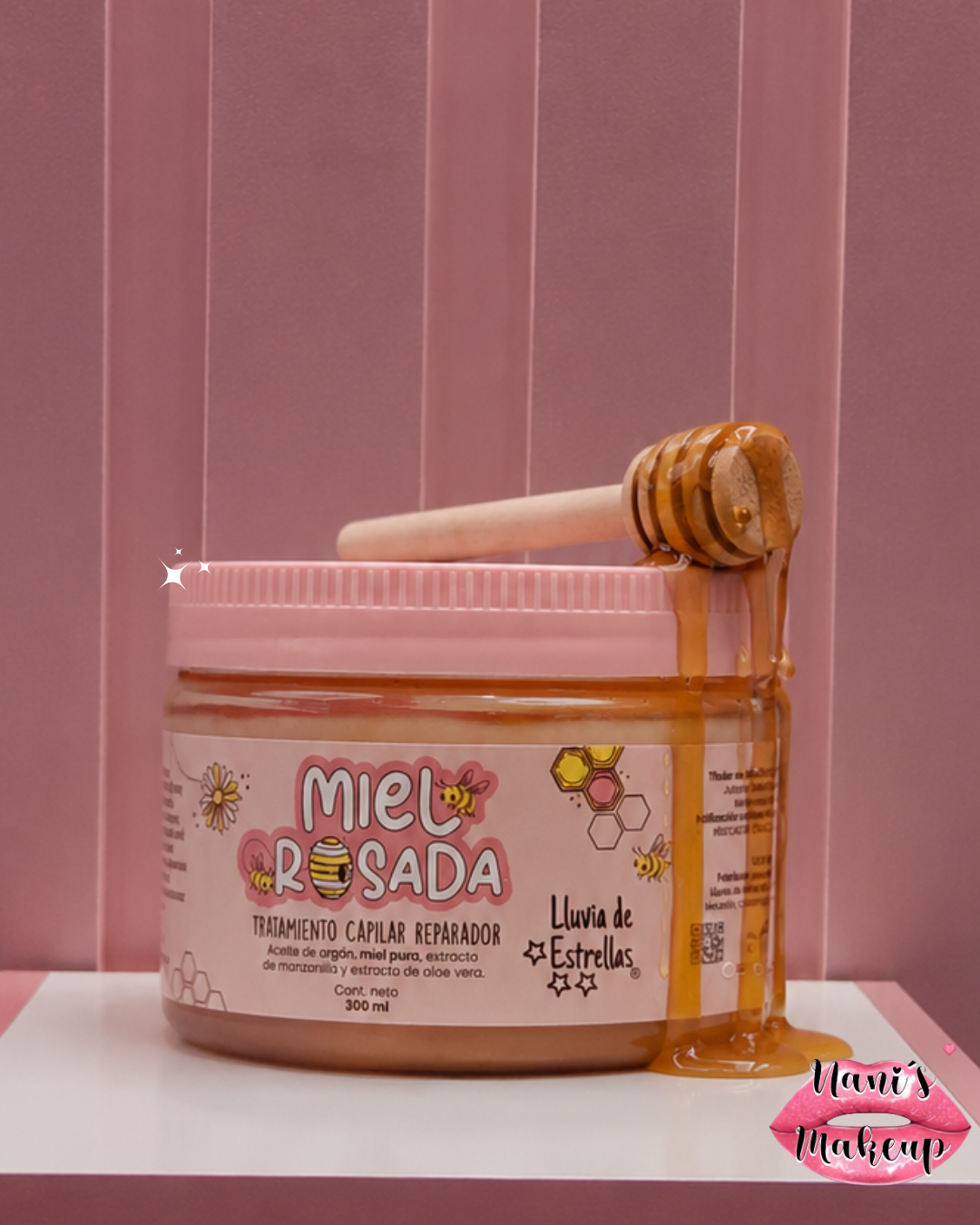 Mascarilla Capilar Miel Rosado – Lluvia de Estrellas