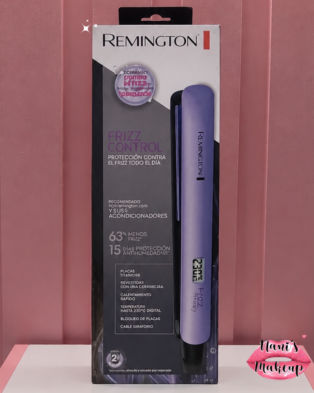 Plancha Alisadora Remigton Frizz Control Cerámica ORIGINAL
