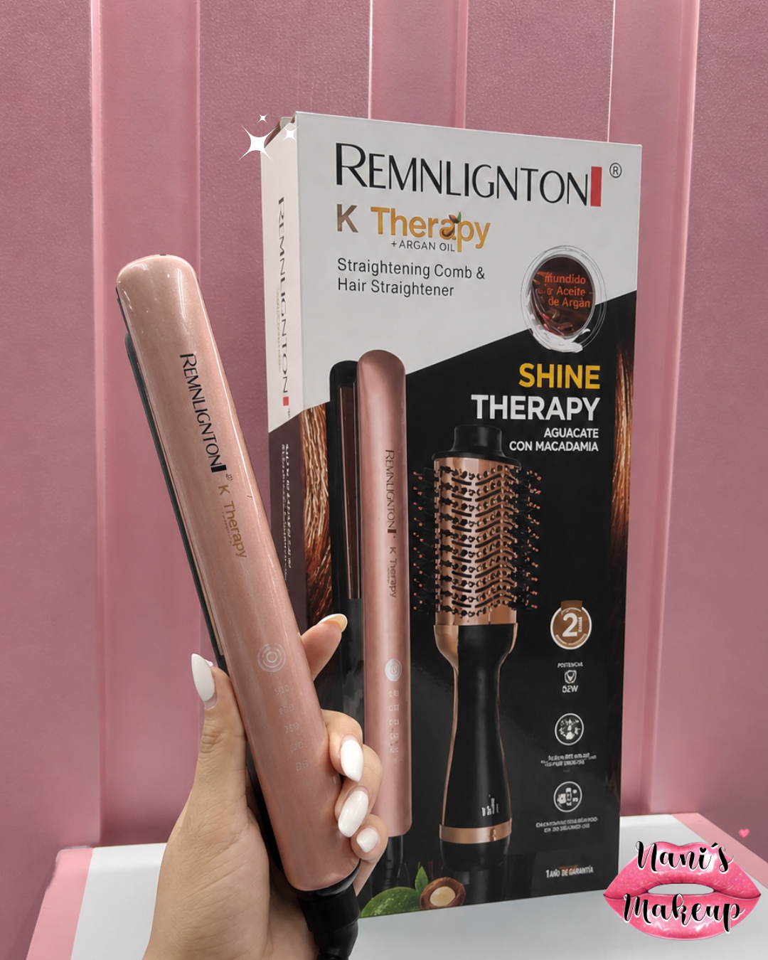 Combo Keratina – Plancha + Cepillo Secador ! Alisa, Seca y Cuida tu Cabello