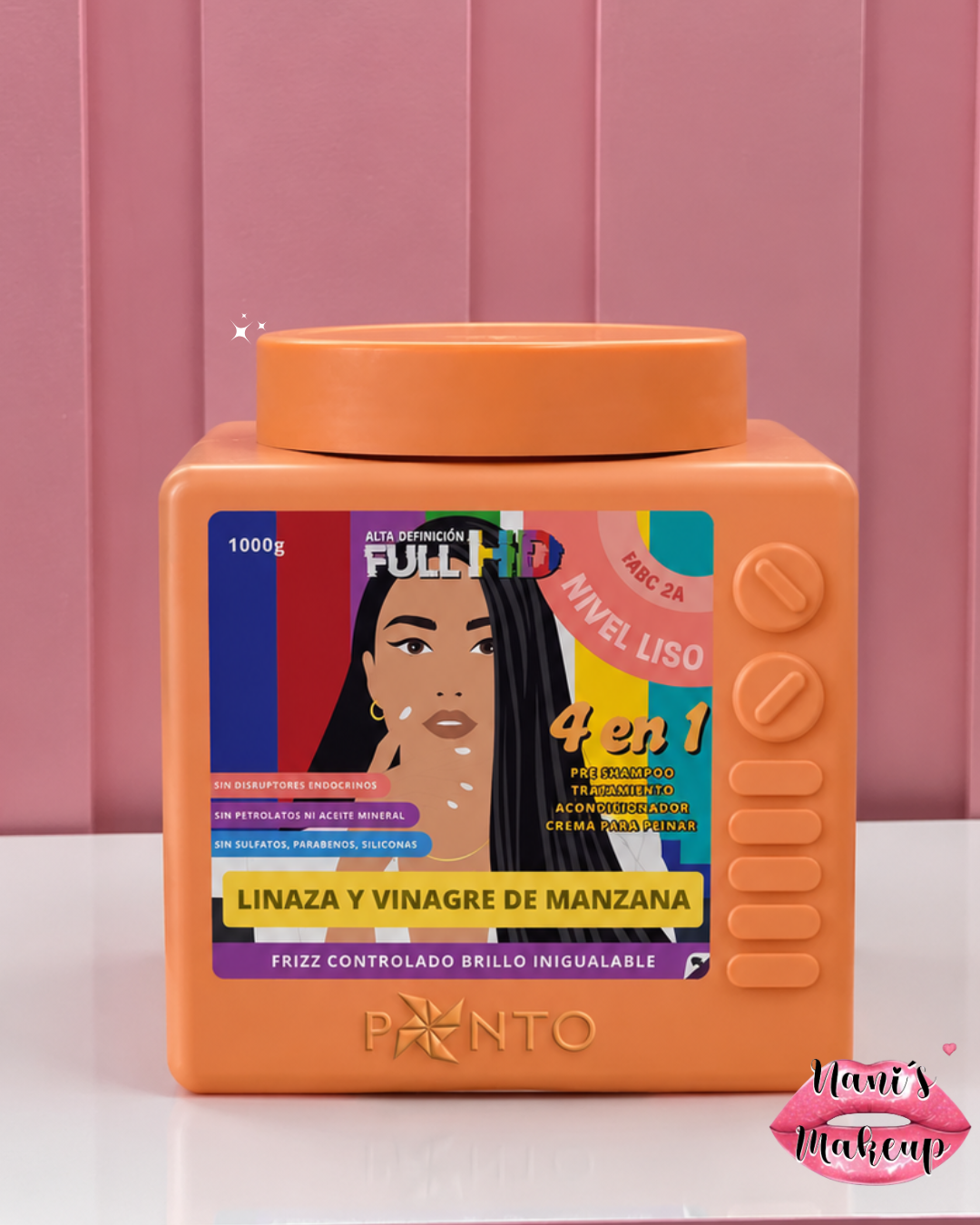 Tratamiento Ponto FullHD 4 en 1 – Linaza y Vinagre de Manzana para Cabello Liso