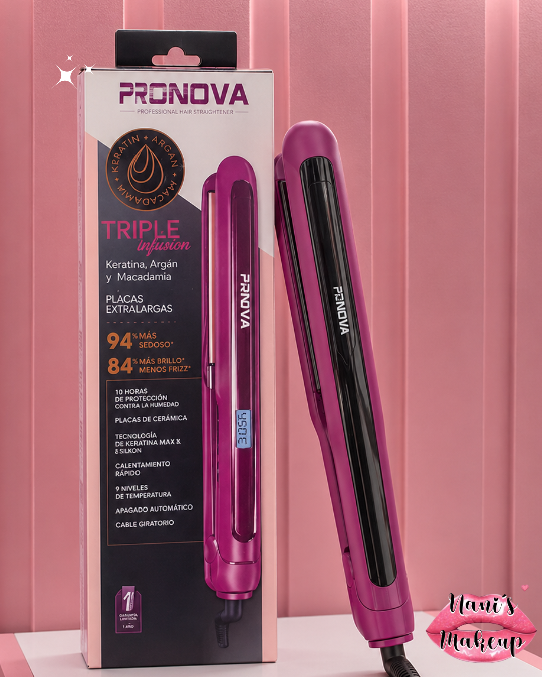Plancha Alisadora Triple Infusión ProNova