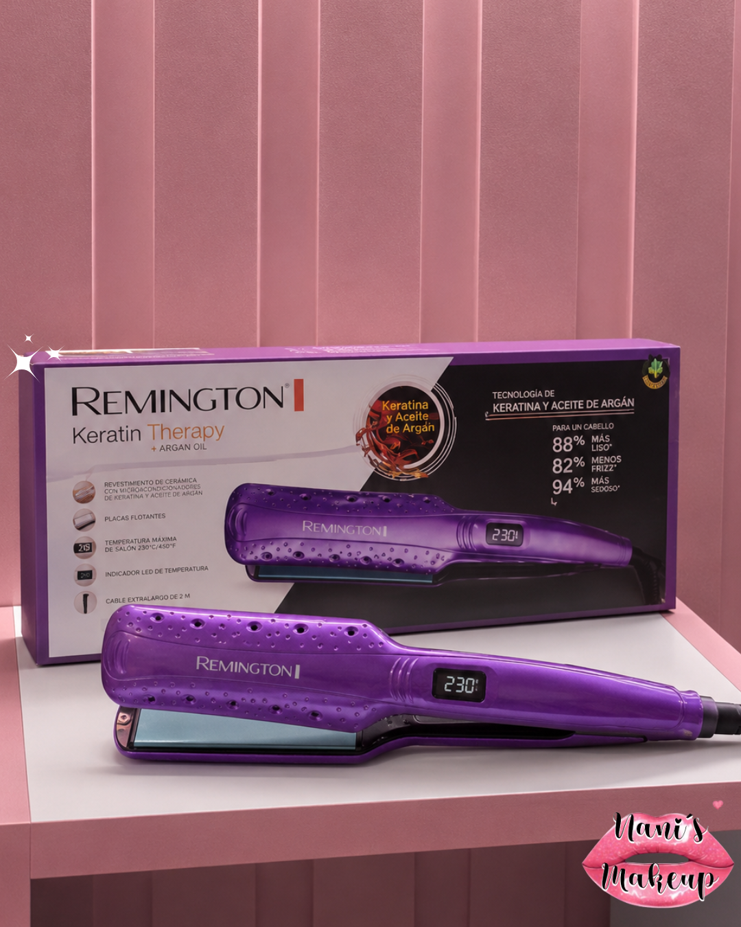 Plancha de Keratina y Argán Morada S7602