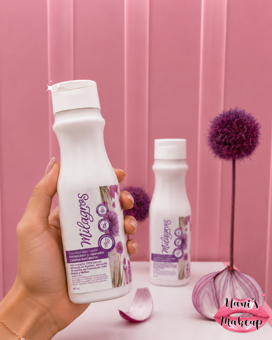 Acondicionador Antifrizz y Fortalecedor con Extracto de Cebolla y Péptidos Milagros 450 ml