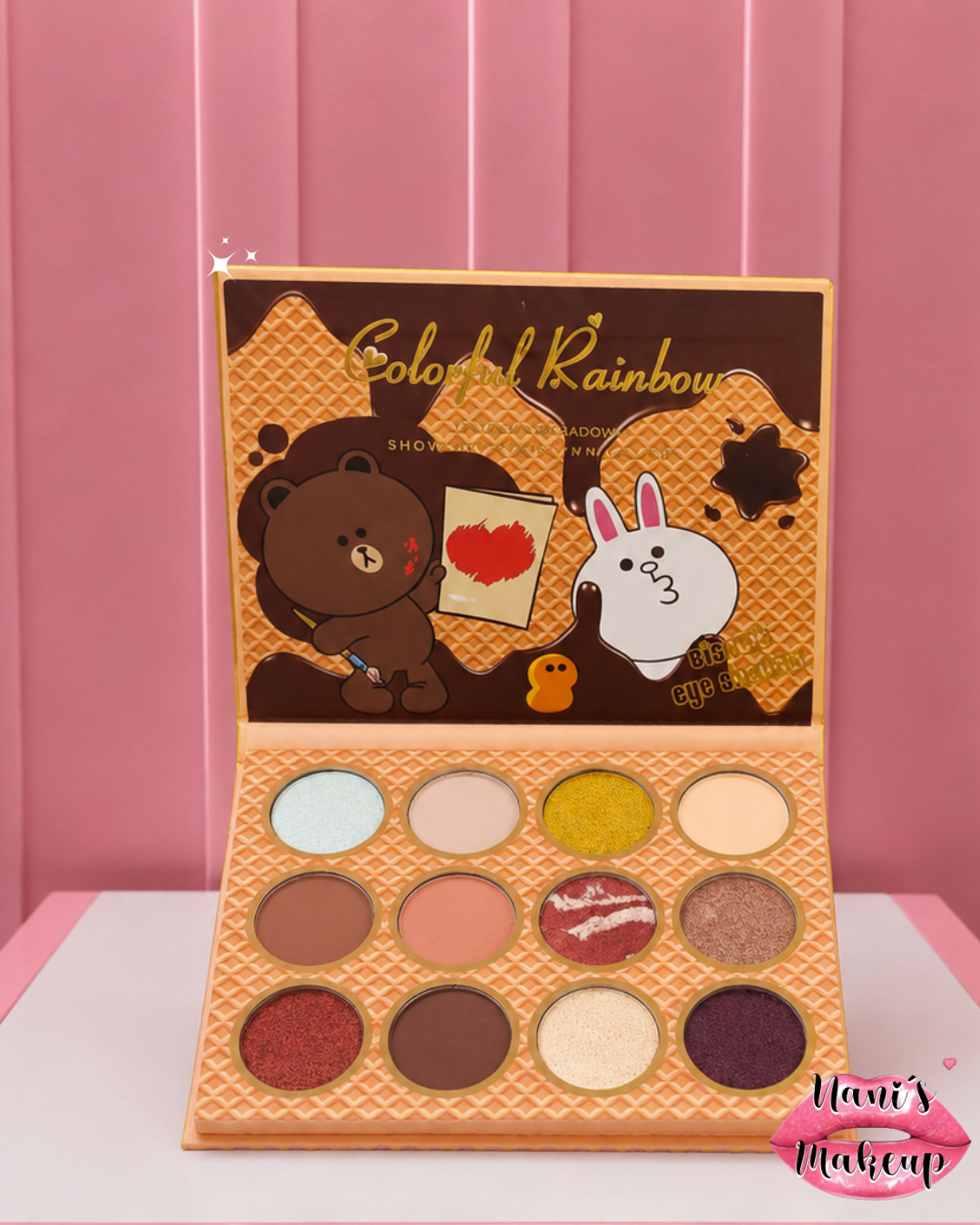 Paleta De Sombras Para Ojos Colorful Rainbow 12 Tonos