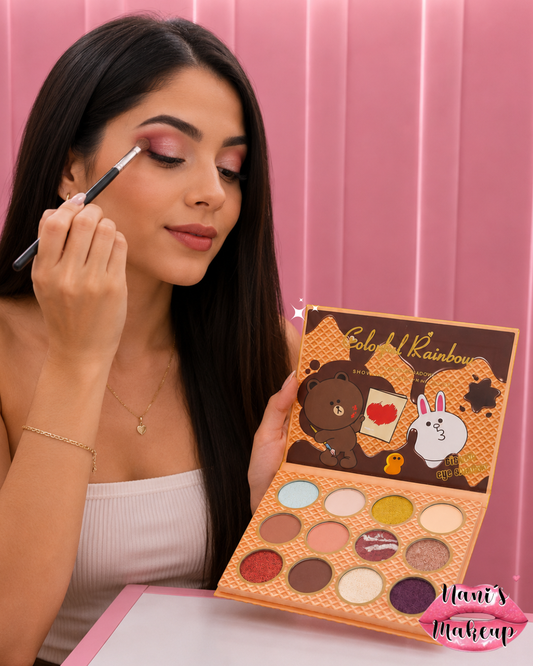 Paleta De Sombras Para Ojos Colorful Rainbow 12 Tonos