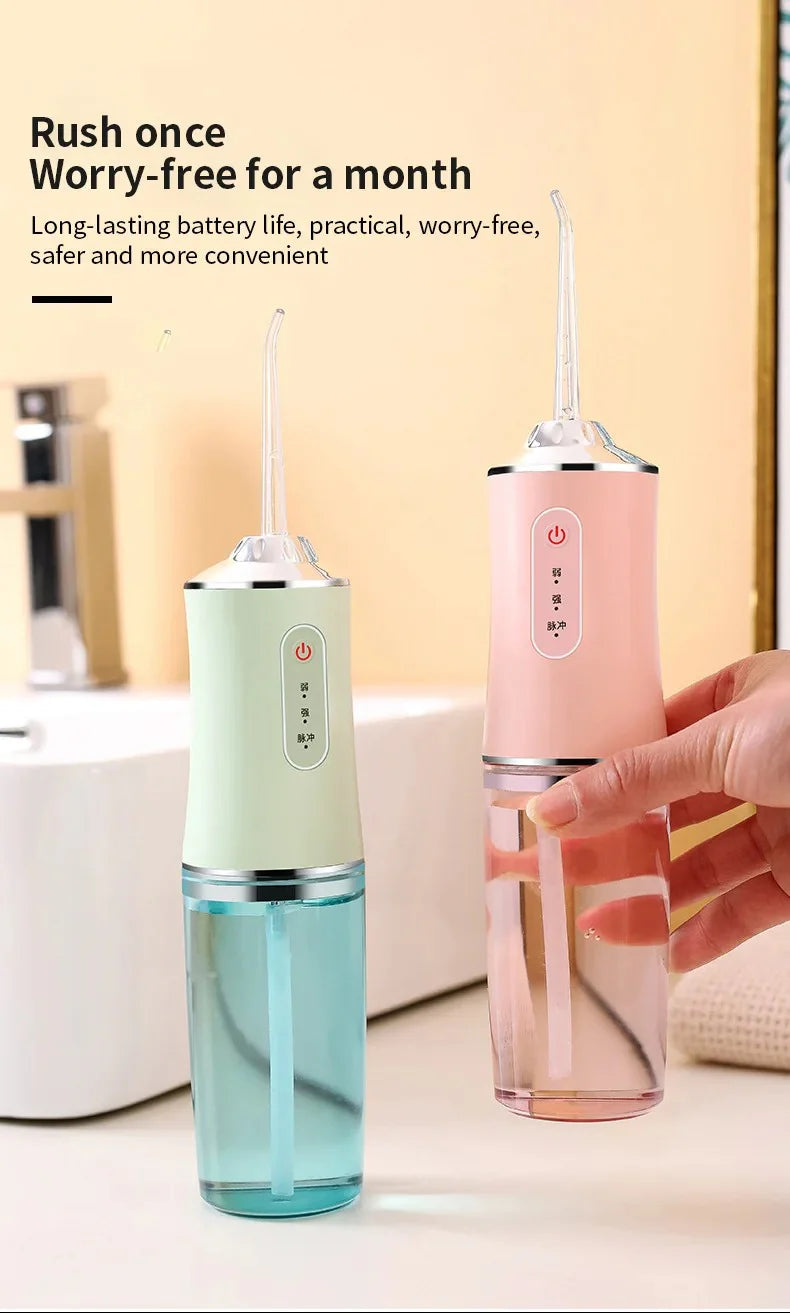 Irrigador Oral Portátil Recargable – Limpieza Profunda y Encías Saludables