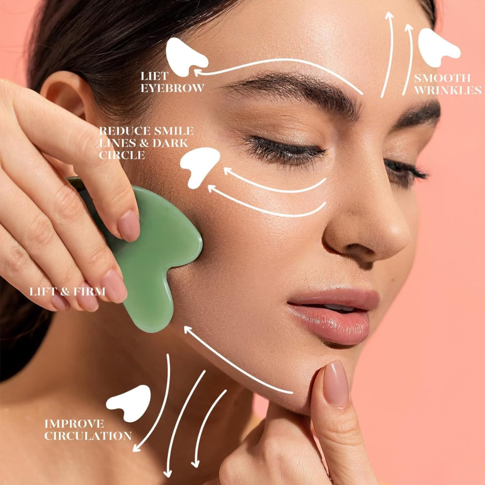 Set de Rodillo + Gua Sha de Jade