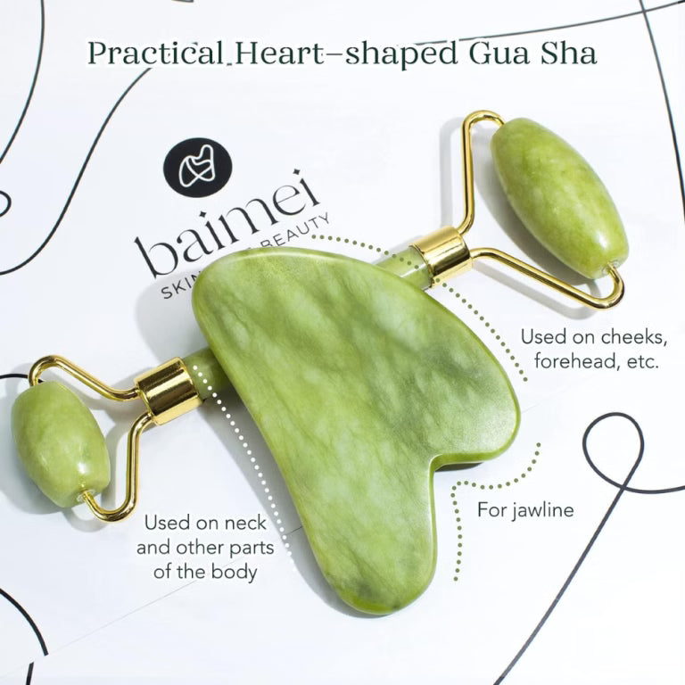 Set de Rodillo + Gua Sha de Jade
