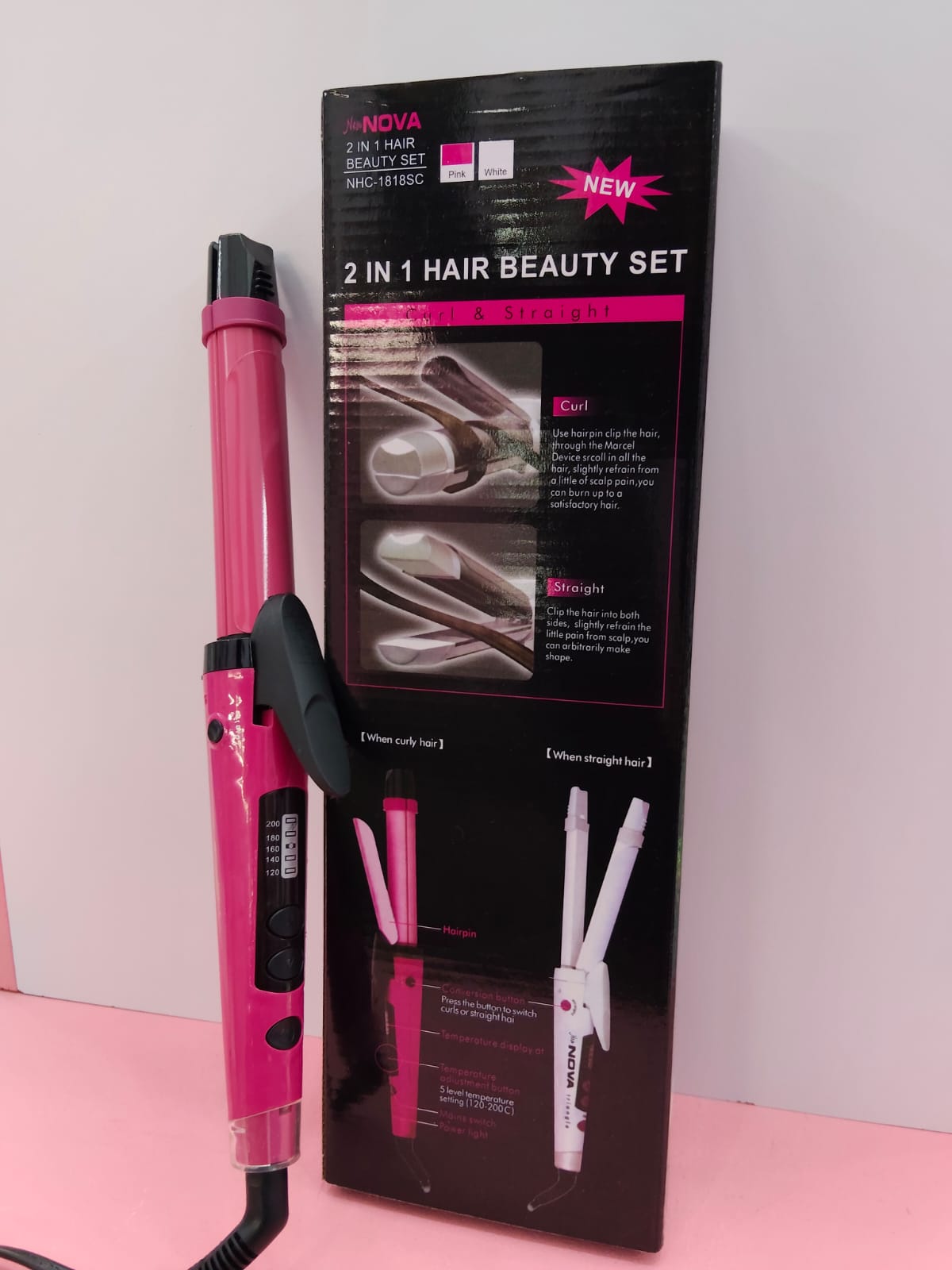 Pinza Plancha 2 en 1 Nova – Alisa y Riza con Estilo Profesional