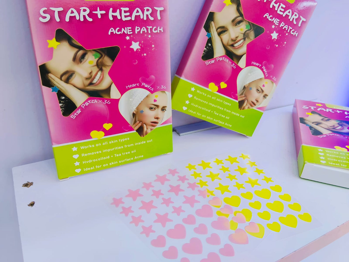 Parches Antiacné Star + Heart Hanel