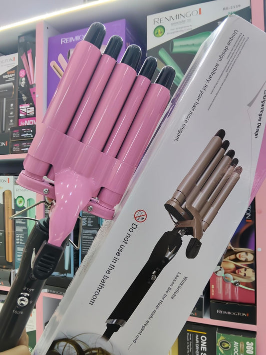 Rizador De Cabello De 5 tubos, Ondas de Sirena