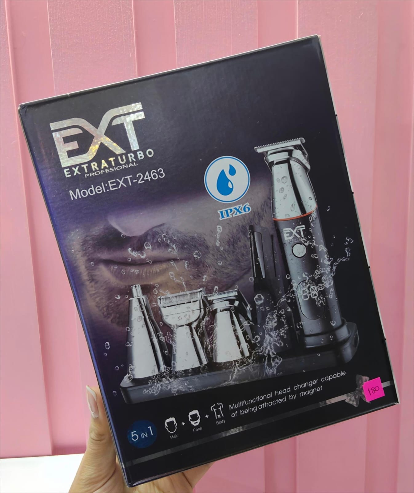 Máquina de Afeitar EXT Extraturbo EXT‑2463 – Profesional, Resistente al Agua IPX6, Original