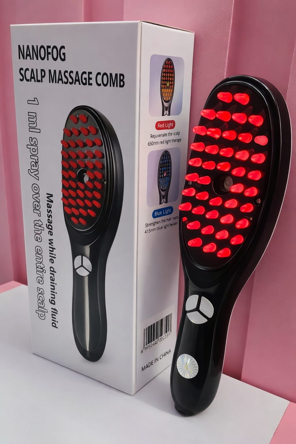 Cepillo de Terapia Capilar con Luz Infrarroja